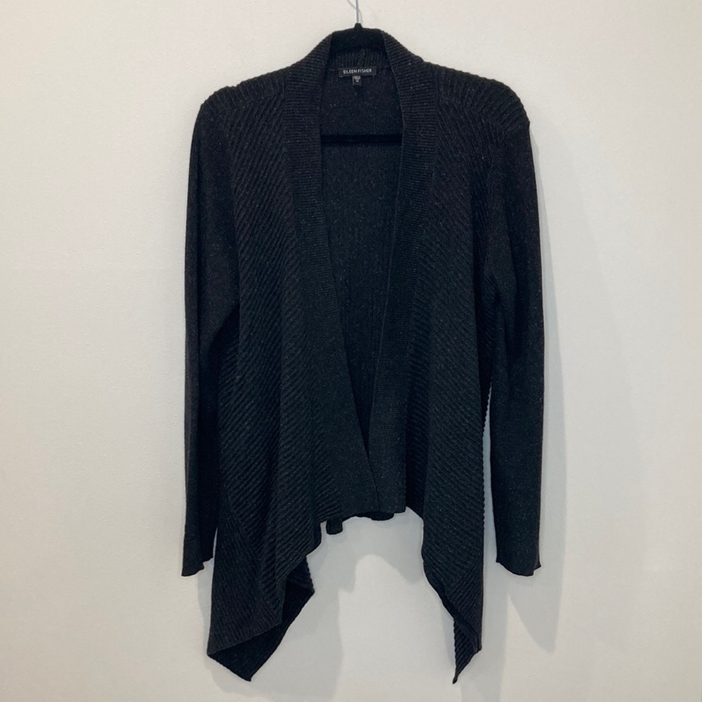 Eileen Fisher Ribbed Cardigan - Picture 2 of 10